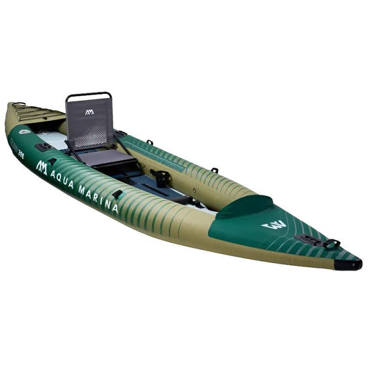 Caliber Aqua Marina Kayak Inflatable Kayak In Green Side View