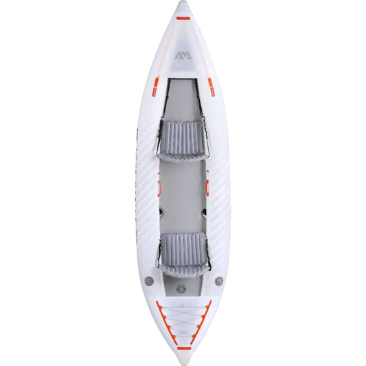 AquaMarina Halve Inflatable Kayak In White Top View