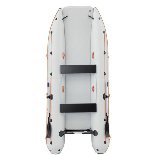 Kolibri KM-420CM Inflatable Catamaran In Light Gray Top View