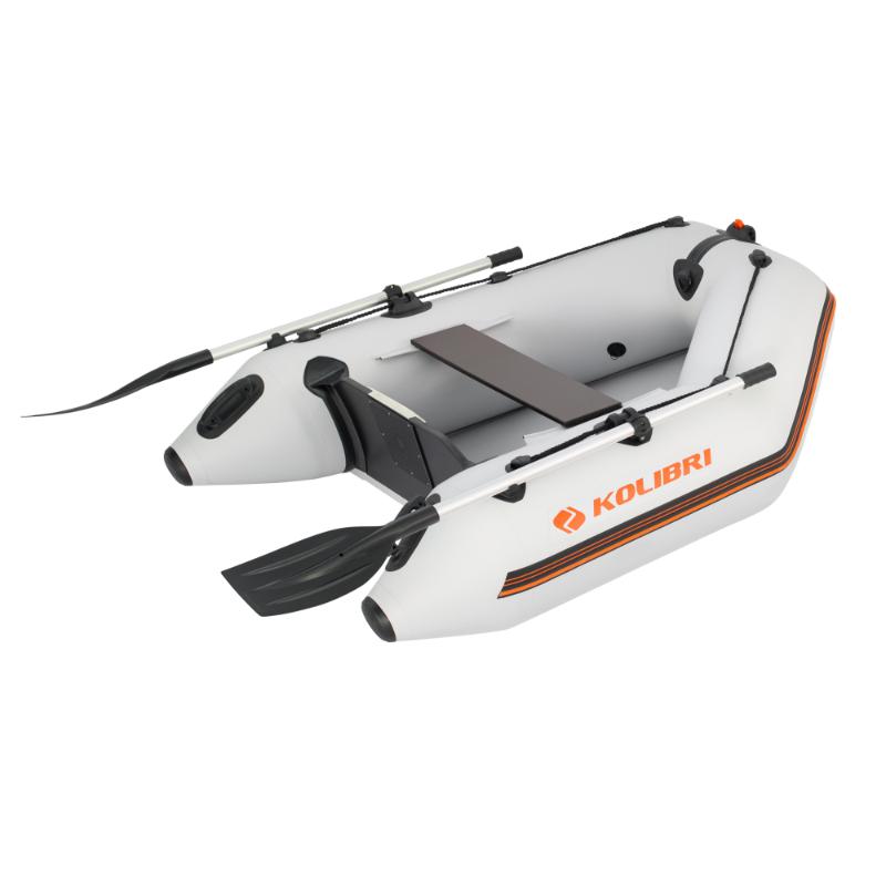 Kolibri KM 200 Inflatable Boat In Light Gray Side View