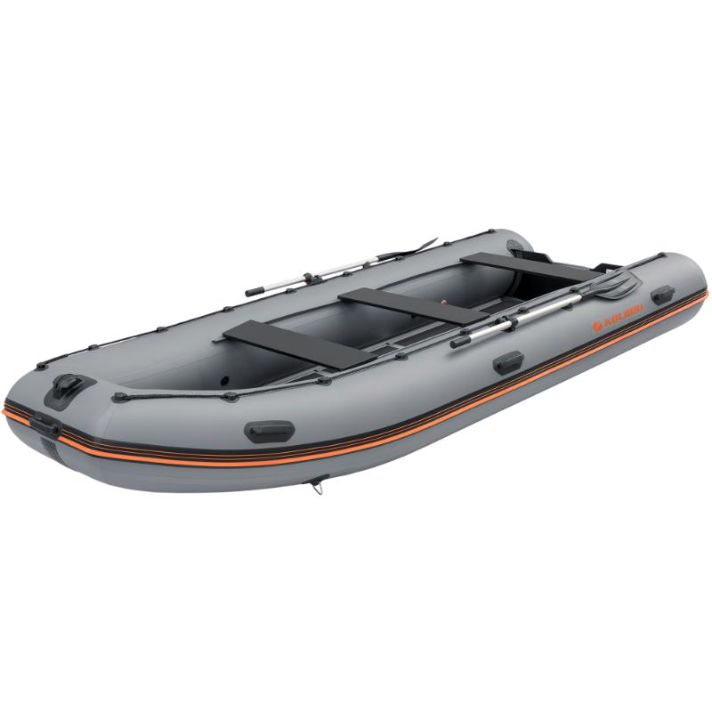 Kolibri KM 450 DSL Inflatable Boat In Dark Gray Side View