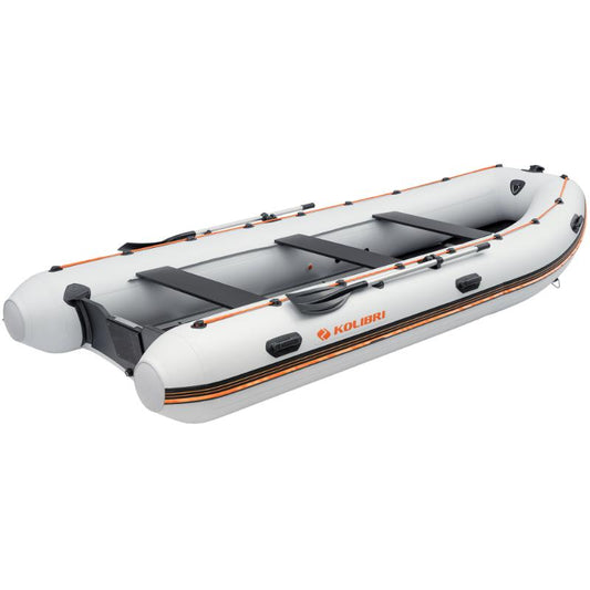 Kolibri 450 Inflatable Boat In Light Gray Side View