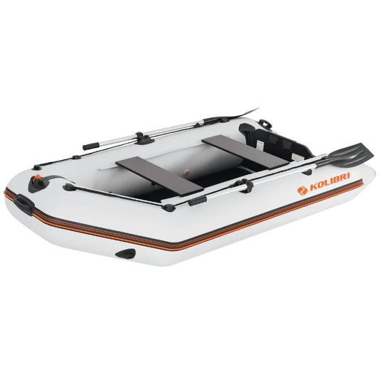 Kolibri KM-280D Inflatable Boat In Light Gray Side View