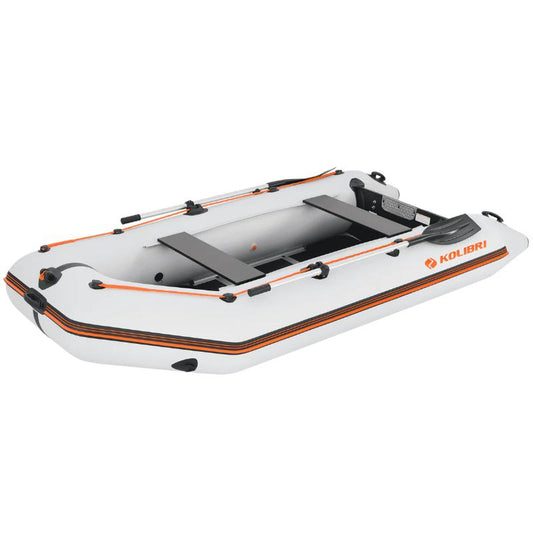 Kolibri KM 330D Inflatable Boat In Light Gray Side View