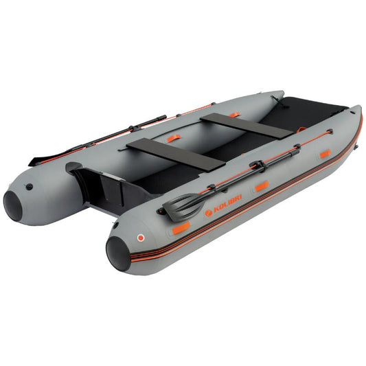 Kolibri 380CM KM Inflatable Catamaran In Dark Gray Right Side View