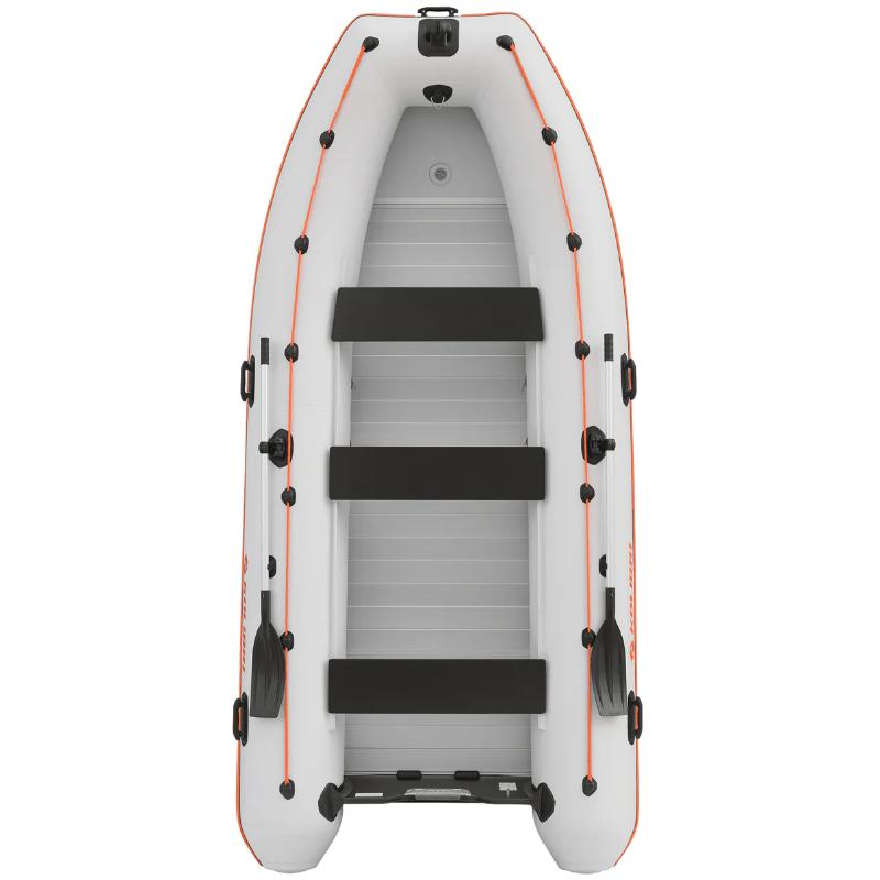 Kolibri 400 DSL Inflatable Boat In Light Gray Top View