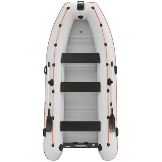 Kolibri 400 DSL Inflatable Boat In Light Gray Top View