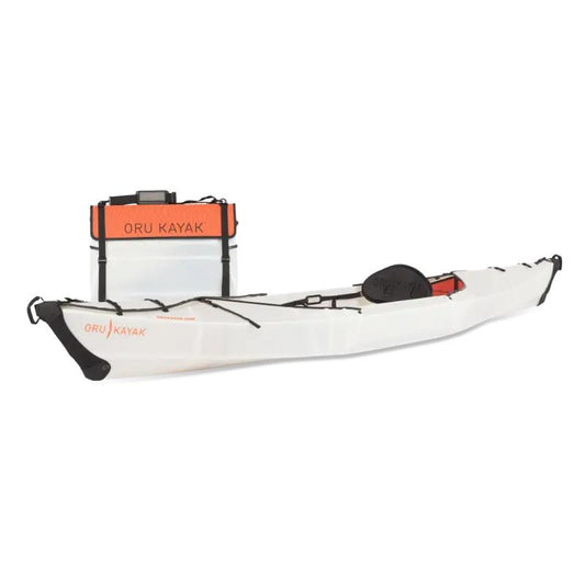 Oru Beach LT Inflatable Kayak In White Side View