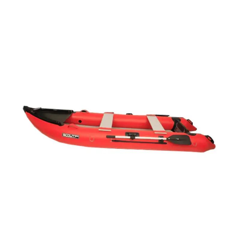 Scout365 Inflatable Boat In Red Side View