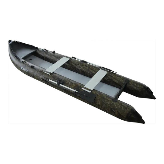 Scout Inflatable 430 Inflatable Boat In Camo Side View