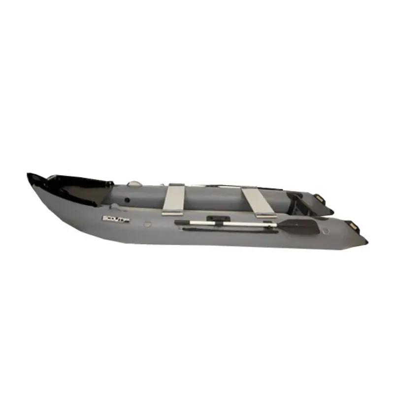 Scout 365 Inflatable Boat In Gray Side View