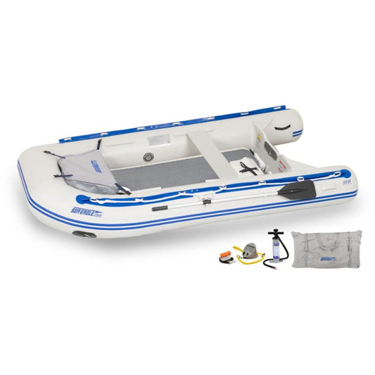 Sea Eagle 10.6 SR Inflatable Boat Deluxe In White Front View